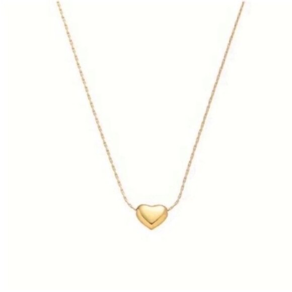 New! Madewell Gold Heart Pendant Necklace NWOT - Picture 2 of 2